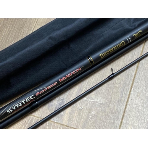 234 - Browning 3 piece fishing rod - Syntec access match Carbon rod, with protective cover (lightweight)