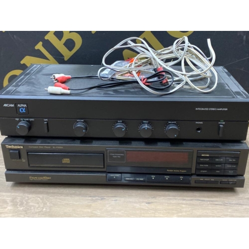 242 - ARCAM “Alpha” integrated stereo amplifier & Technics compact disc player model SL-P202A