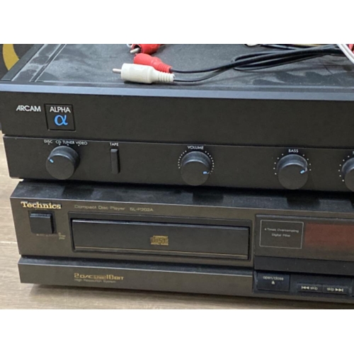 242 - ARCAM “Alpha” integrated stereo amplifier & Technics compact disc player model SL-P202A