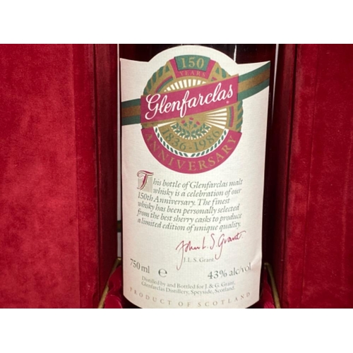 3 - Rare Limited edition Glenfarclas single highland malt scotch whisky 150th anniversary 750ml, with ce... 