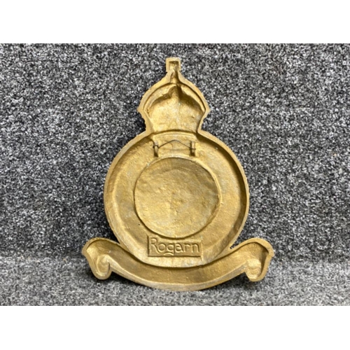 31 - Vintage cast metal Squadron Royal Air Force (RAF) pathfinders regimental wall plaque, 27x22cm