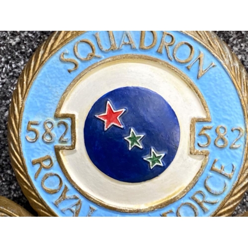 31 - Vintage cast metal Squadron Royal Air Force (RAF) pathfinders regimental wall plaque, 27x22cm