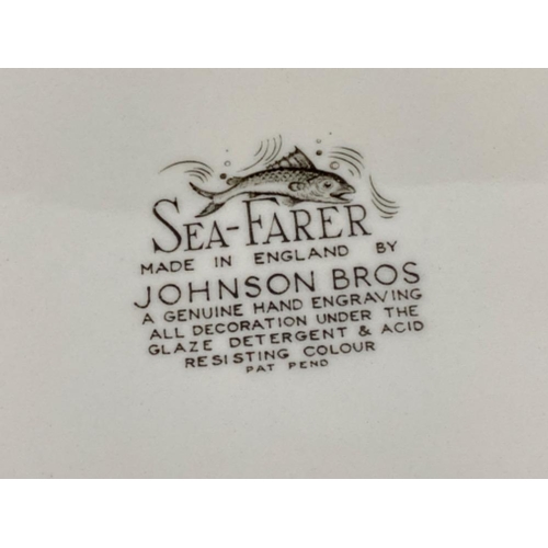 51 - Total of 6 Sea-Farer fish plates by Johnson Bros