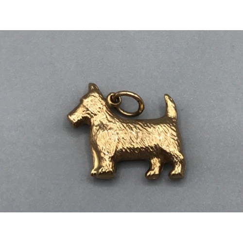 64 - 9ct gold Scottie dog charm 1g