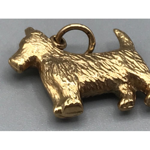 64 - 9ct gold Scottie dog charm 1g