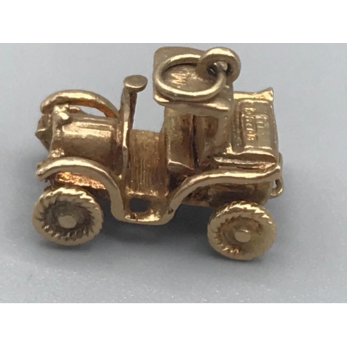 65 - 9ct gold vintage car charm