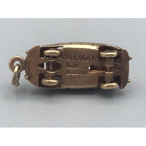 78 - Rare 9ct gold classic “jaguar” car charm 3.5g