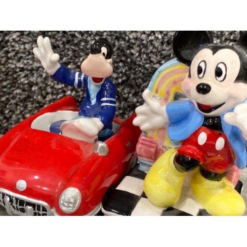 16 - 4x Walt Disney figures by Schmid, includes 2x Goofy, Mickey & Minnie Mouse