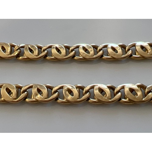 144 - Heavy 18ct gold fancy link chain. 42cm 29.5g - This will be available for collection from 27th Augus... 