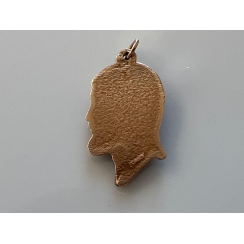 148 - 9ct gold religious (Jesus) pendant. 3.5g - This will be available for collection from 27th August as... 