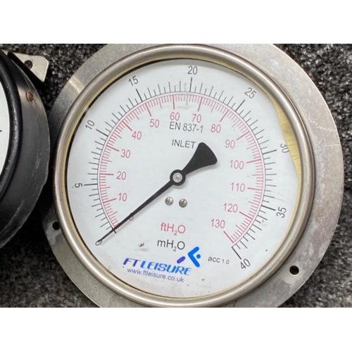 15 - 4x Different Pressure Gauges - Wika, FTLeisure, Bailey & Mackey LTD