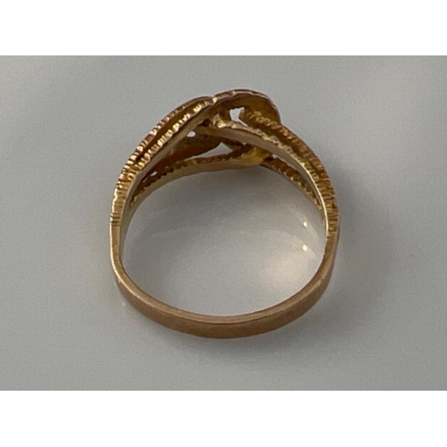 156 - Ladies 9ct gold rope twist ring. 2.4g size M1/2 - This will be available for collection from 27th Au... 