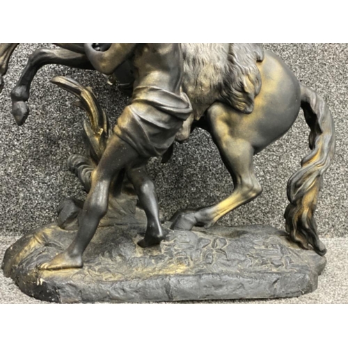 204 - Large spelter sculpture after Guillaume Coustou “Marly horse” Height 57cm x Width 48cm