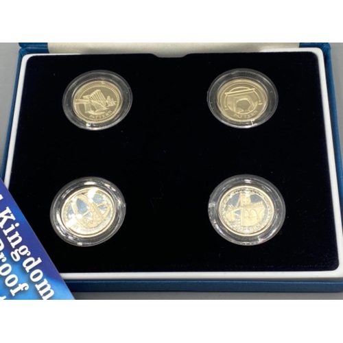 249 - UK Royal Mint sterling silver .925 proof pattern collection - comprising of 4x £1 coins (2004 forth ... 