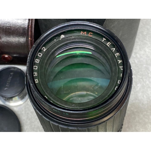 273 - 3 lens in original protective cases to include Yashica wide lens etc