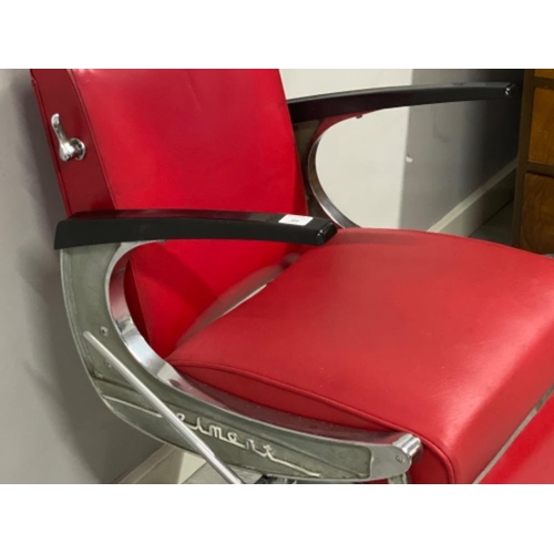 369 - Vintage Belmont swivel based barbers armchair