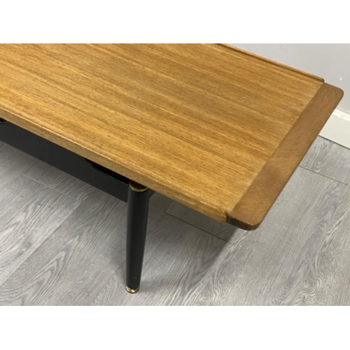 376 - 1970s rectangular shaped teak G-Plan coffee table - 137x49, Height 40cm