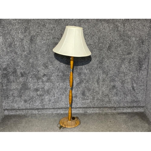 406 - 1970s Danish teak standard lamp & shade