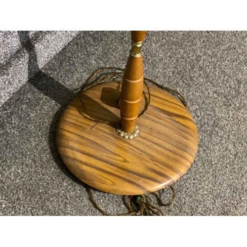 406 - 1970s Danish teak standard lamp & shade