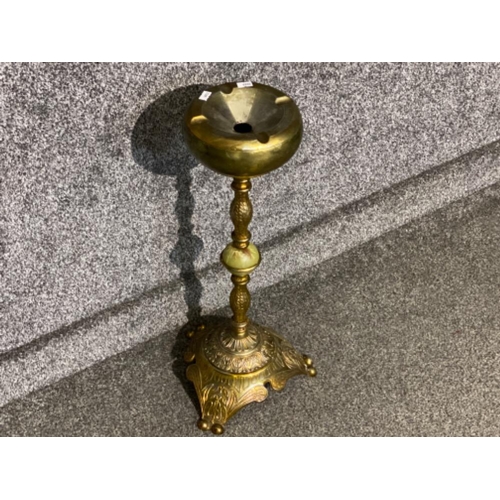 42 - Gilt & Onyx smokers stand, height 57cm