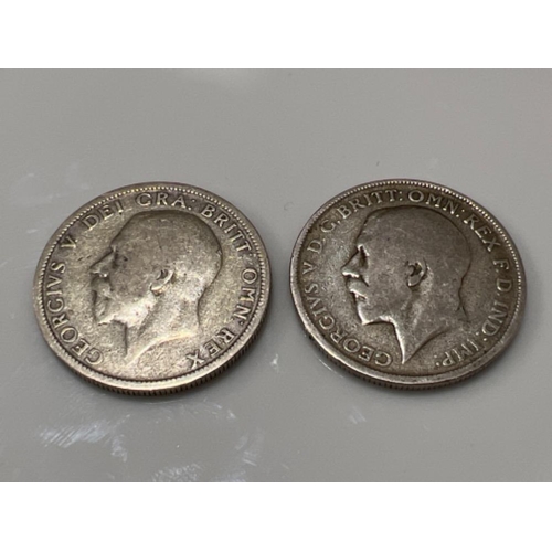 190 - 2 x George V silver one florin coins 1926 & 1929 - This will be available for collection from 27th A... 