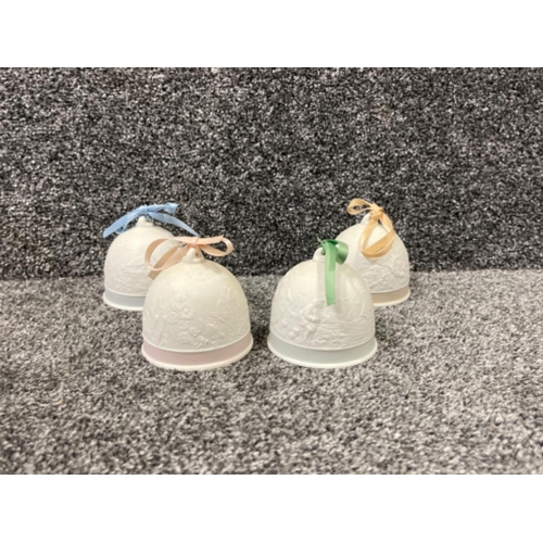 120 - Lladro seasonal bells to include Spring 7613 Summer 7614 Autumn 7615 & Winter 7616 all in good condi... 