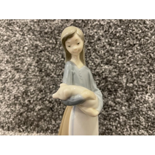 13 - Lladro 1011 Girl with piglet in good condition