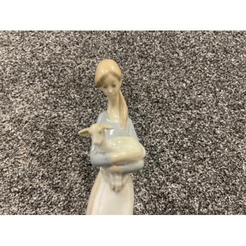 24 - Lladro 4505 Girl holding lamb in good condition