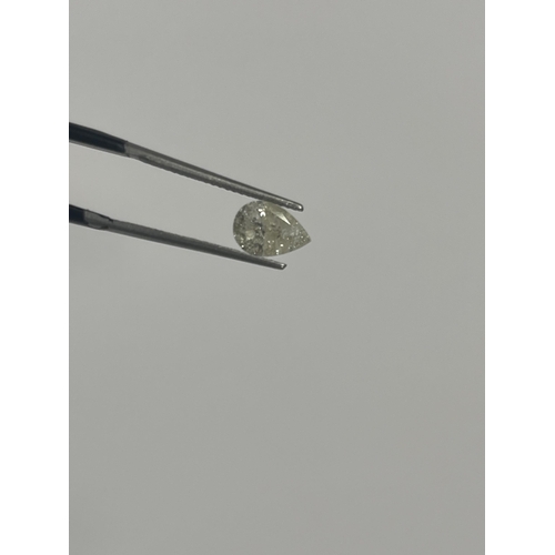 33 - 1.12ct Natural Pear Cut Diamond - Ungraded/Uncertified