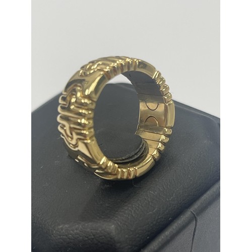 38 - Original 18ct Gold BVLGARI Parentesi Ring - 15.3grams Ring Size M (But expandable) Very Good Conditi... 