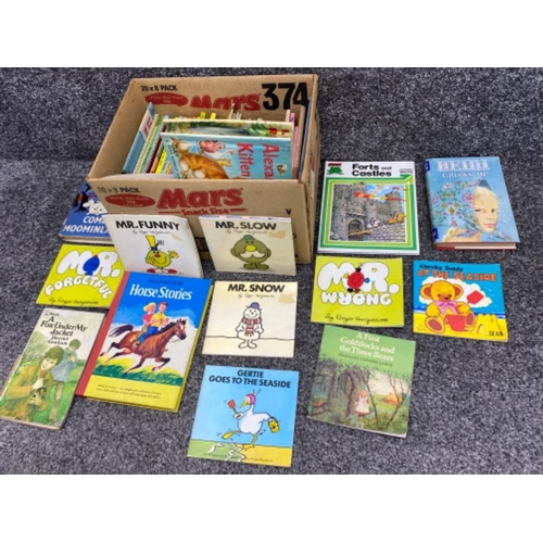 75 - Box of vintage children's books, MR. MEN & Thomas the tank engine etc