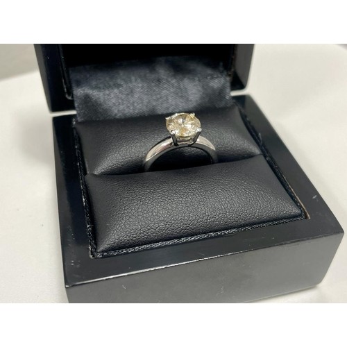 39 - Approx. 2ct Natural Round Brilliant Diamond Solitaire Ring in 18ct WG - 5.6grams Size J -Very Good C... 