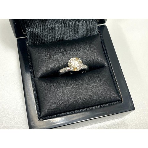 39 - Approx. 2ct Natural Round Brilliant Diamond Solitaire Ring in 18ct WG - 5.6grams Size J -Very Good C... 