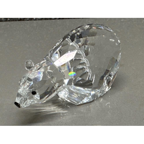 110 - 2x Swarovski Crystal glass animal ornaments - the Polar Bear & Penguin (Polar Bear missing 1 ear)