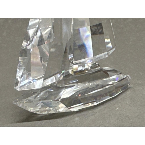 115 - Swarovski Crystal glass ornament - sailing boat