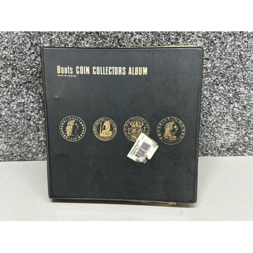 120 - Boots coin collectors album containing miscellaneous coinage includes silver crowns, one shillings &... 