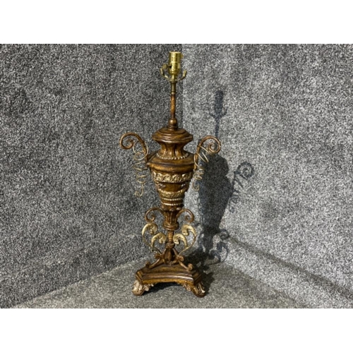 126 - Large resin & metal stylish table lamp base, height 73cm