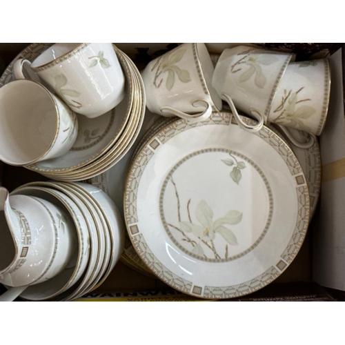 153 - 3 boxes containing a Royal Doulton “White Nile” patterned Dinner & Tea/Coffee service