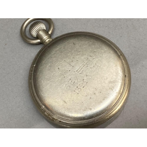 157 - Vintage Air Ministry pocket watch (working - just needs a glass face)