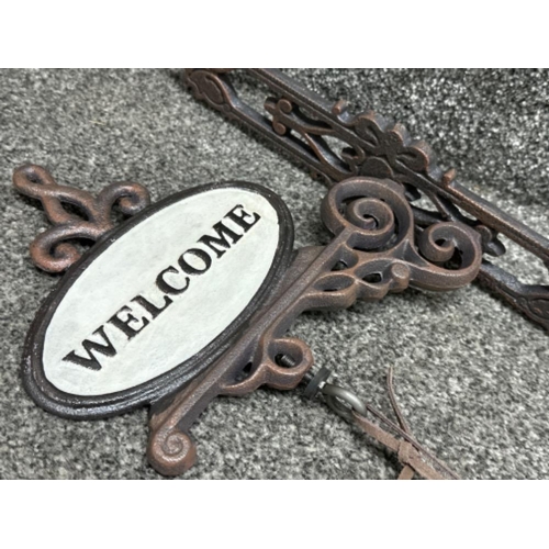 197 - Cast metal outdoor bell with “Welcome” design