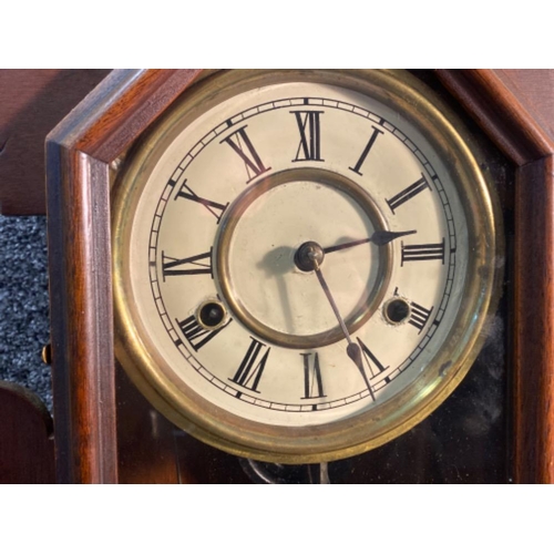 229 - Antique mahogany framed pendulum wall clock