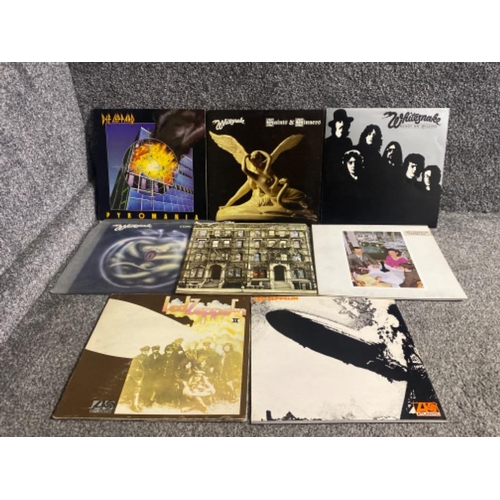 231 - Lot containing vintage LP records to include Whitesnake and Led Zeppelin