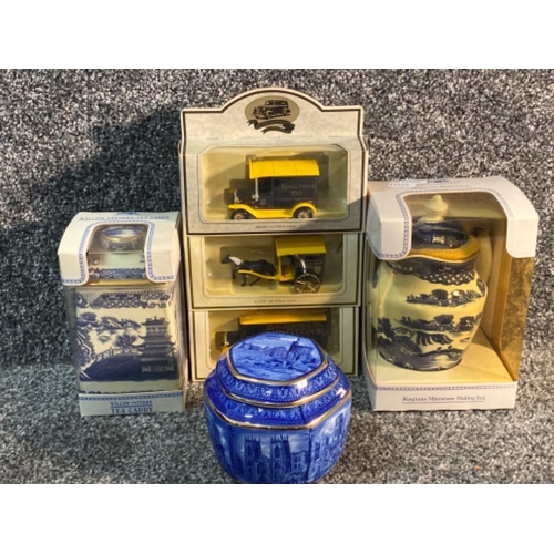 235 - A lot containing 3 Ringtons diecast vehicles and 3 Ringtons pottery