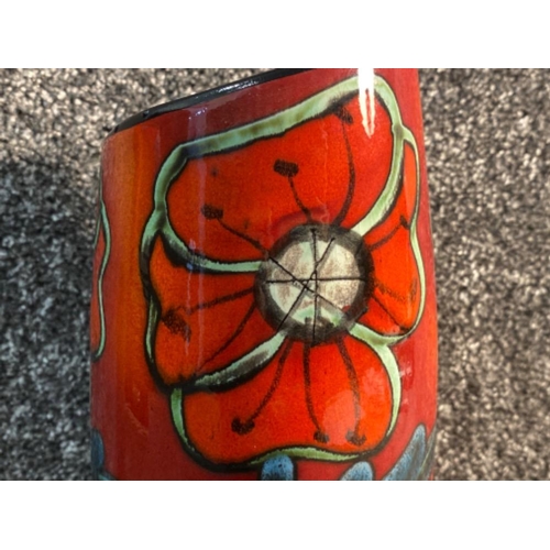 32 - Contemporary Poole pottery vase poppy field height 24cm in original hox