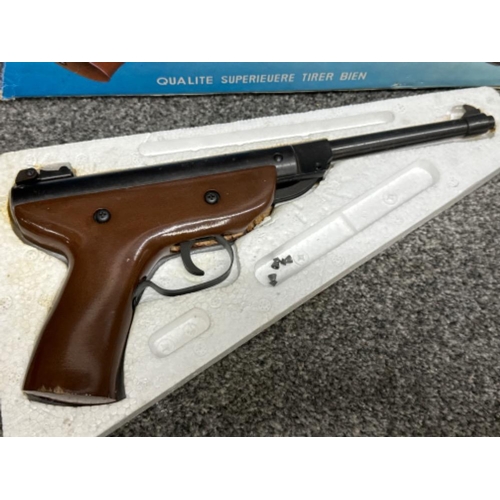 327 - Westlake S2 Air pistol - .22 cal, (break front) in good working condition with original box