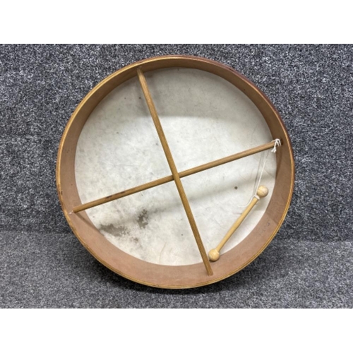 329 - 18” plain Bodhran drum with beater