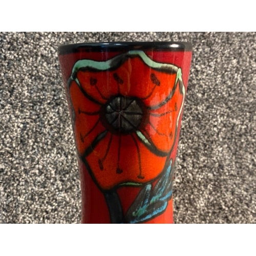 33 - Contemporary Poole pottery vase poppy field height 28cm in original box