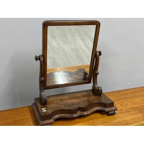 385 - Vintage walnut dressing table mirror