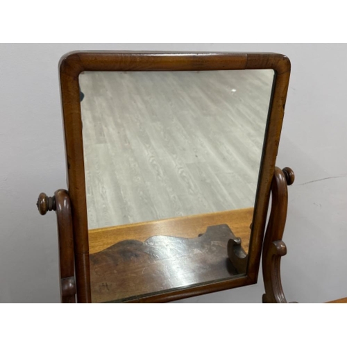 385 - Vintage walnut dressing table mirror