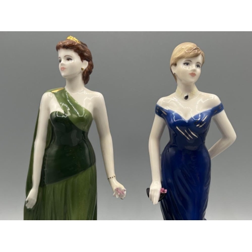 386 - 2 x Coalport figures Ladies of fashion Kate and Hilary in good condition